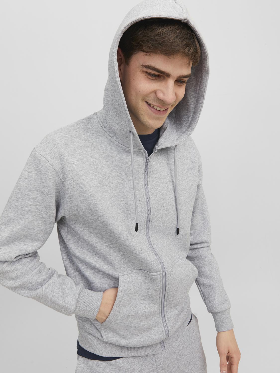 JJEBRADLEY Sweat - Light Grey Melange