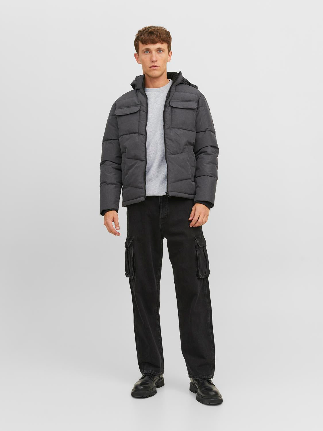 JJEBRADLEY Sweat - Light Grey Melange