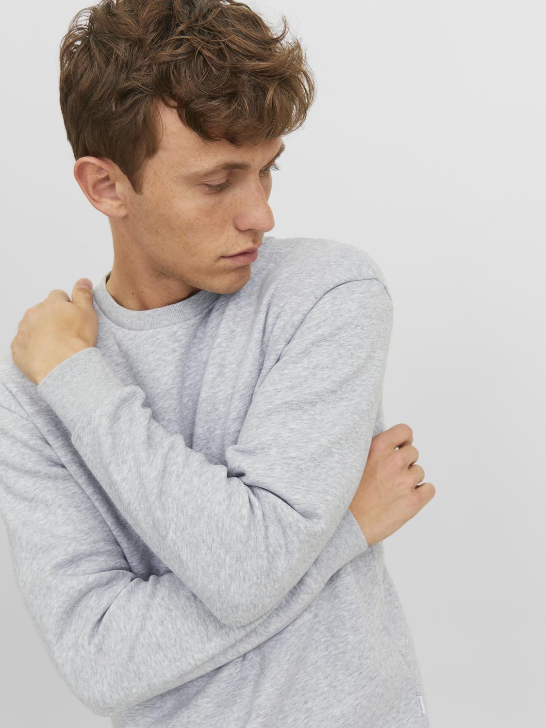 JJEBRADLEY Sweat - Light Grey Melange