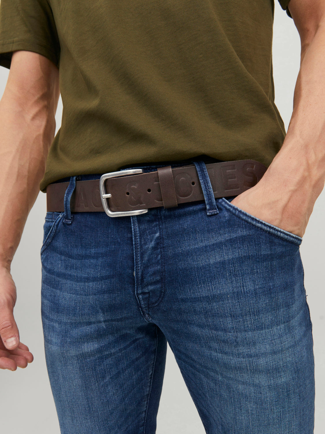 JACK & JONES | 
              JACPORTO Belt - Brown Stone